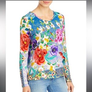 Johnny Was Sunrise Favorite Floral Long Sleeve Tee